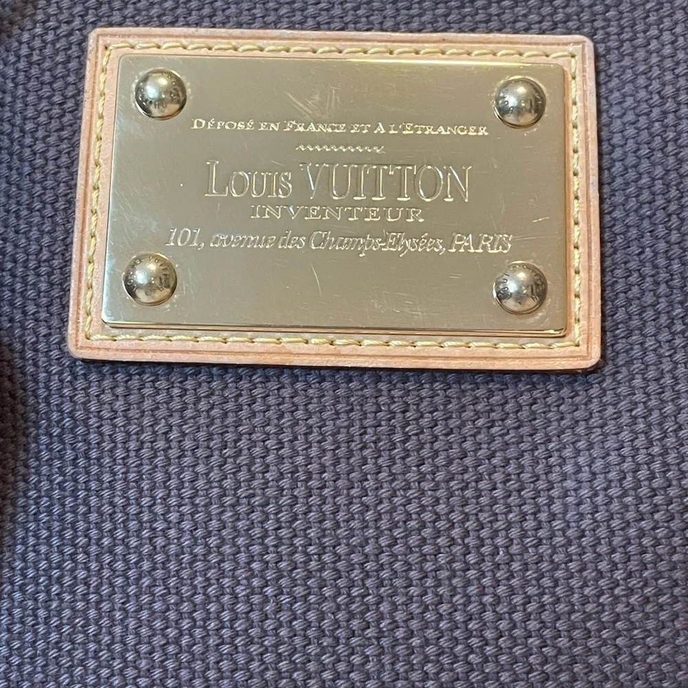 Louis Vuitton Antigua Cabas Brun Canvas Inventeur Tote w/ Lock and Key/Poignet